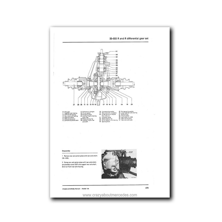Mercedes Benz Service Manual Chassis & Body Series 126