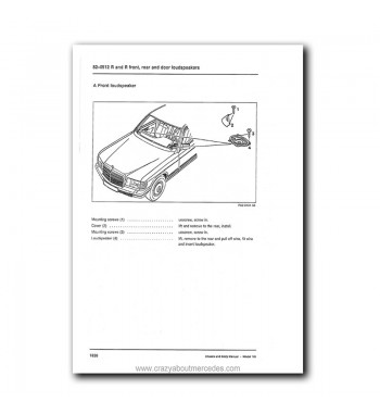 Mercedes Benz Service Manual Chassis & Body Series 126