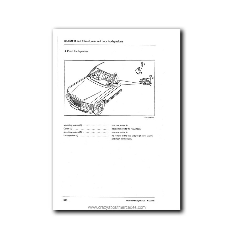Mercedes Benz Service Manual Chassis & Body Series 126