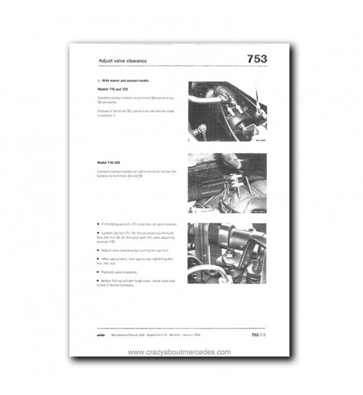 Mercedes Benz Maintenance Manual USA Model Year 1972-1980 | PDF