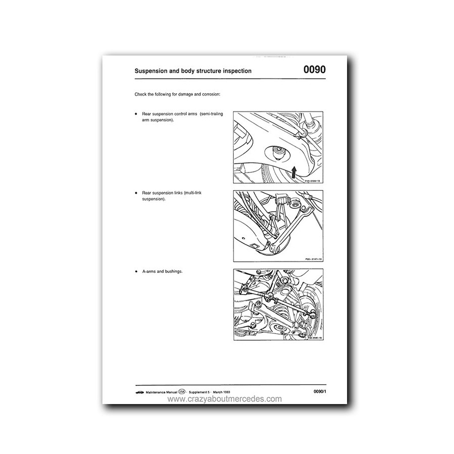 Mercedes Benz Maintenance Manual Model Year 1981-1993