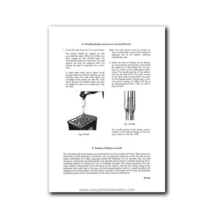 Mercedes Benz Service Manual Maintenance, Tuning, Unit Replacement Passenger Cars Starting August 1959 | Volume 2