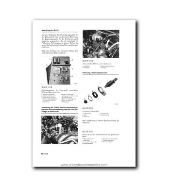 Mercedes-Benz Werkstatt-Handbuch Baureihe 108-113 Band 1 | Relays, fuses and injection system damper filter