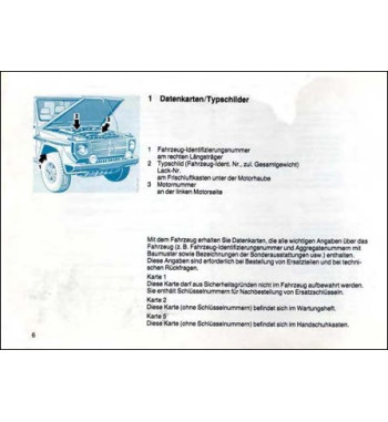 Mercedes-Benz 240 GD / 300 GD W460 | Data cards and identification plates