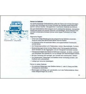Mercedes Benz 300 GD Manual | Betriebsanleitung | W460