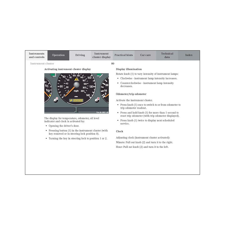 Mercedes Benz Operator's Manual M-Class W163