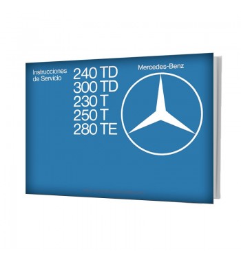 Mercedes Benz 300 TD Manual | Instrucciones de Servicio | W123