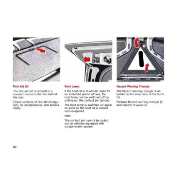 Mercedes-Benz W124 | First aid kit, boot lamp and warning triangle