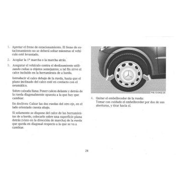 Mercedes-Benz A-Class W168 | Wheel change and safety wheel chock