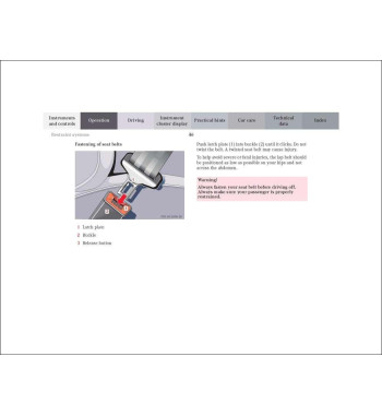 Mercedes-Benz SLK R170 | Fastening the Seat Belt