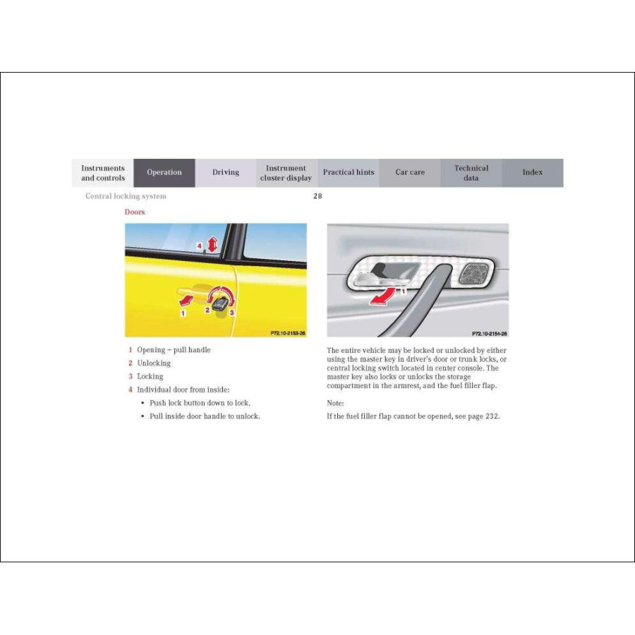 Mercedes Benz SLK Operator's Manual W170