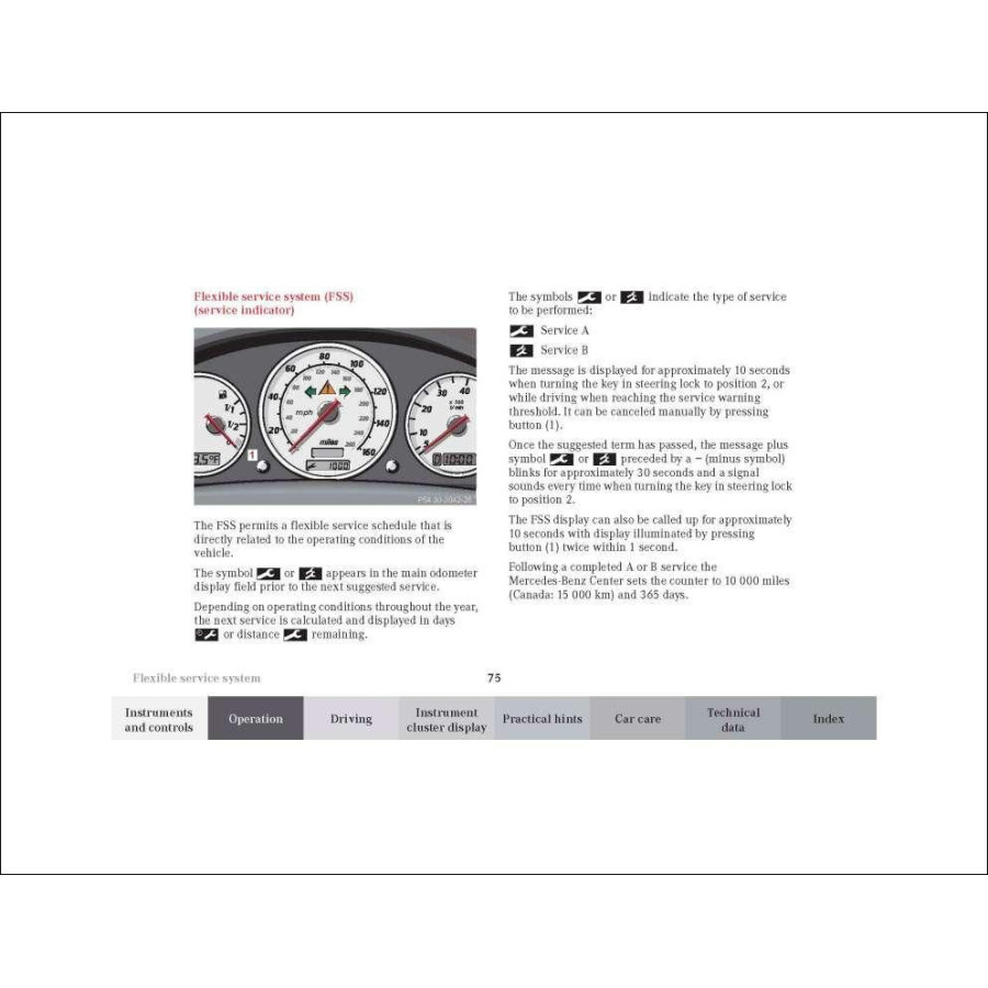 Mercedes Benz SLK Operator's Manual W170