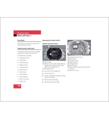 Mercedes-Benz SLK-Class R171 | Vehicle Tools, Spare Wheel and TIREFIT