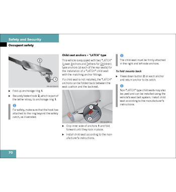 Mercedes-Benz C-Class Sportcoupé W203 | LATCH child seat anchors
