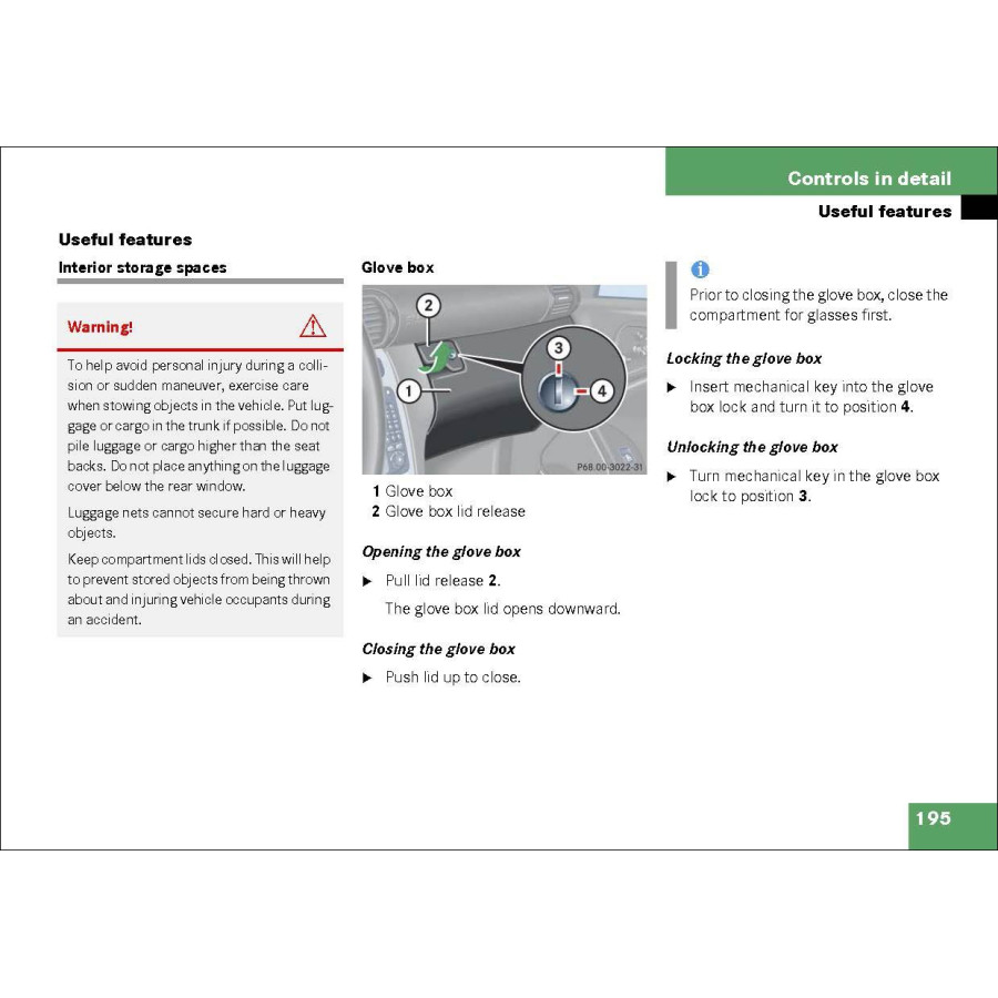 Mercedes Benz C-Class Sportcoupé Operator's Manual W203