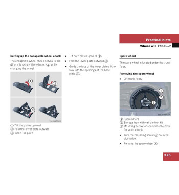 Mercedes-Benz C-Class Sport Coupe W203 | Spare wheel and wheel change