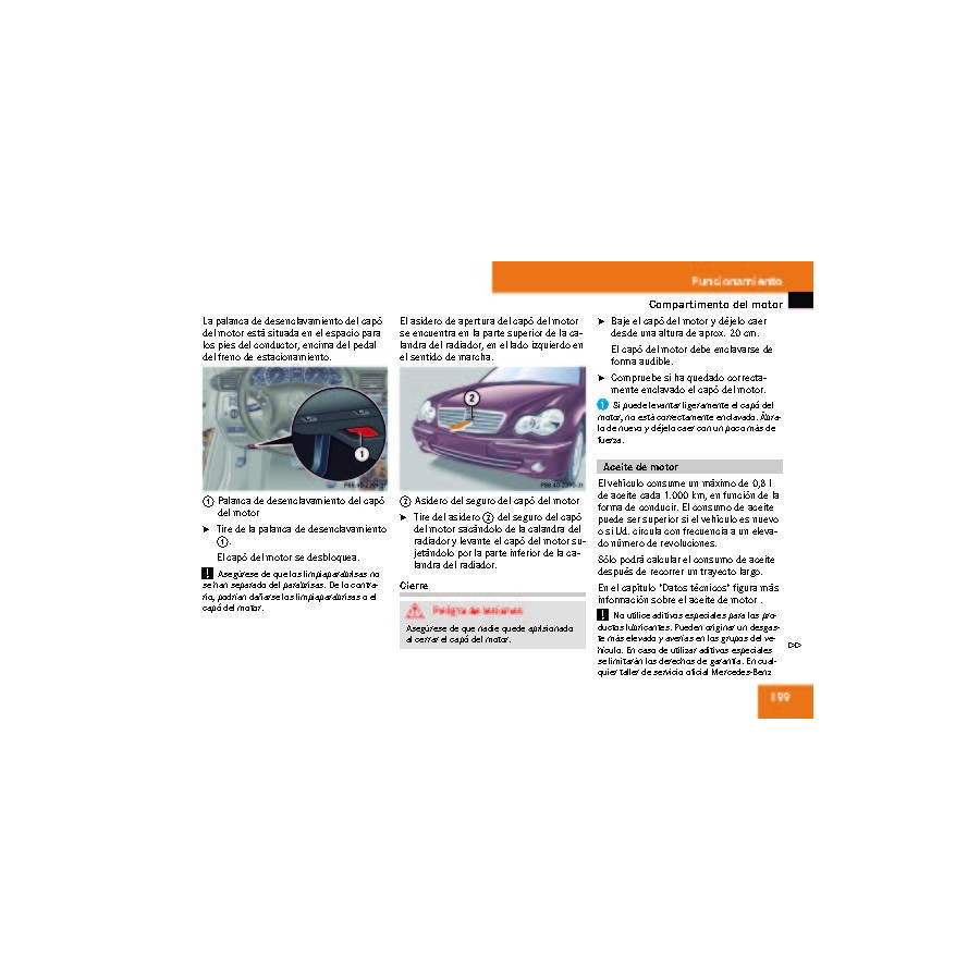 Manual Mercedes Benz Instrucciones de Servicio Clase C W203