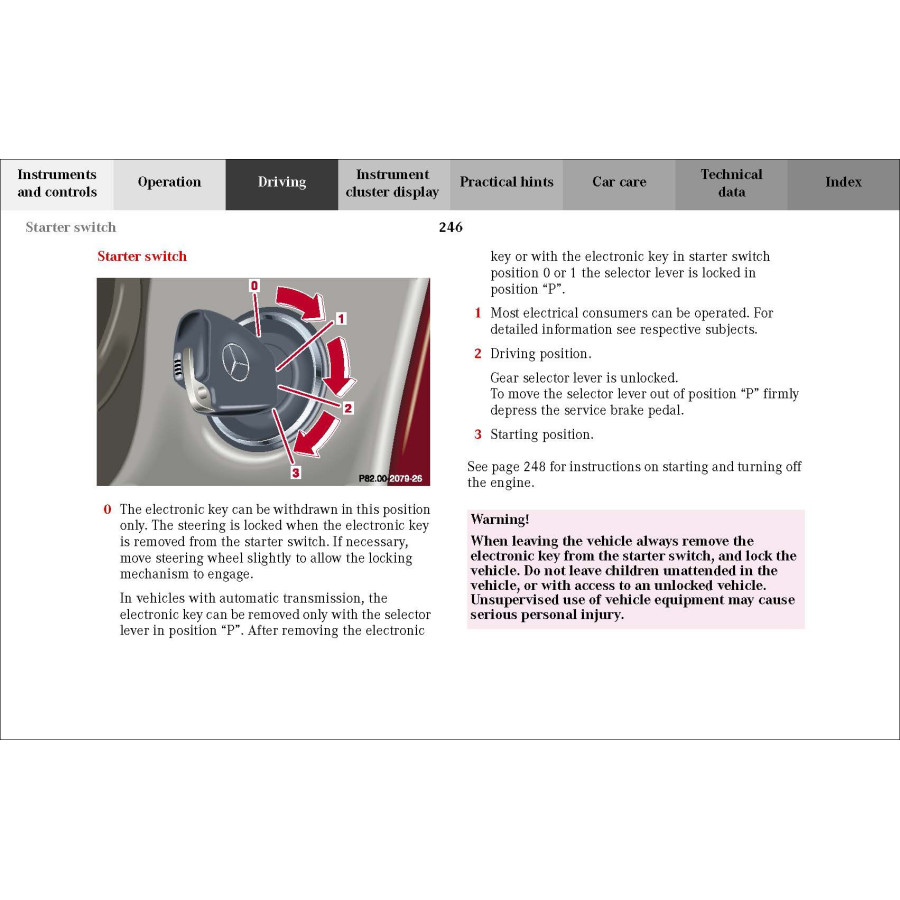 Mercedes Benz C-Class Operator's Manual W203