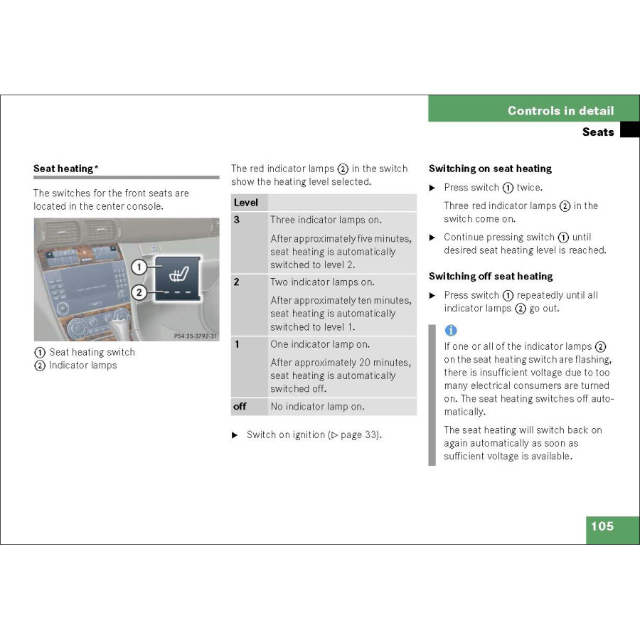 Mercedes Benz Operator's Manual C-Class Sedan W203