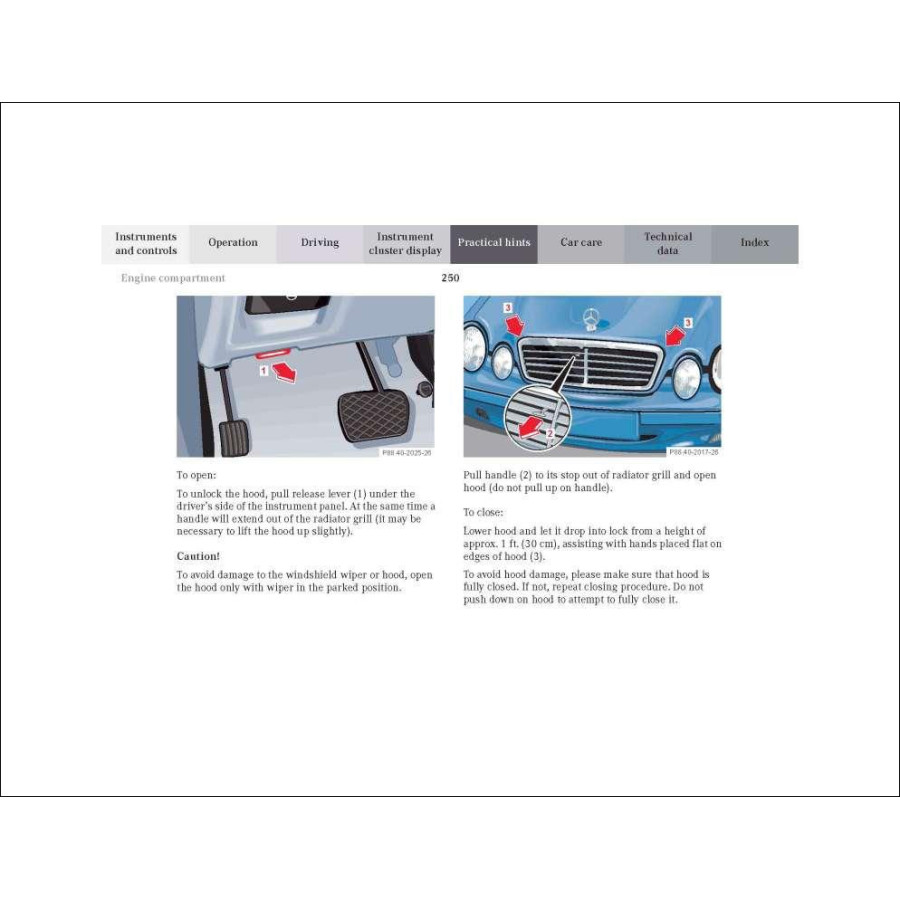 Mercedes Benz CLK-Class Cabriolet Operator's Manual W208