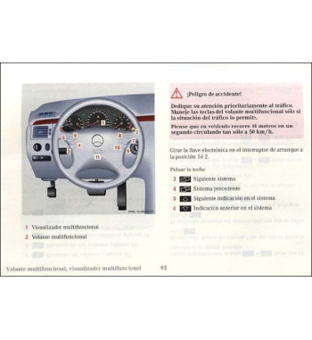 Mercedes-Benz E-Class W210 | Multifunction steering wheel and display