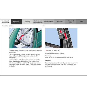 Mercedes-Benz E-Class W210 | Seat belt adjustment