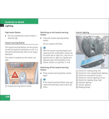 Mercedes-Benz E-Class Sedan W211 | Interior lighting and hazard warning flasher