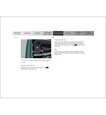 Mercedes-Benz CL-Class C215 | Engine compartment fuse box