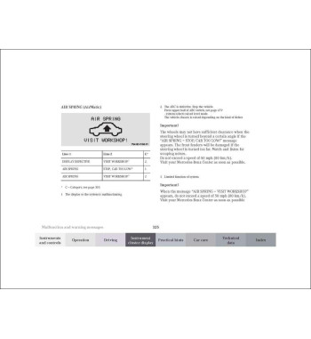 Mercedes-Benz Clase S W220 | Aviso de avería de la suspensión Airmatic