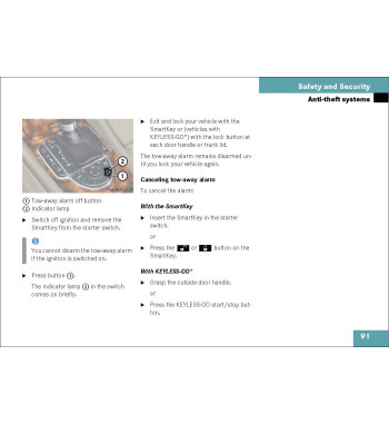 Mercedes-Benz SL-Class R230 | Tow-away alarm system