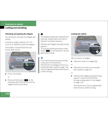 Mercedes-Benz R-Class W251 | Opening and closing the tailgate