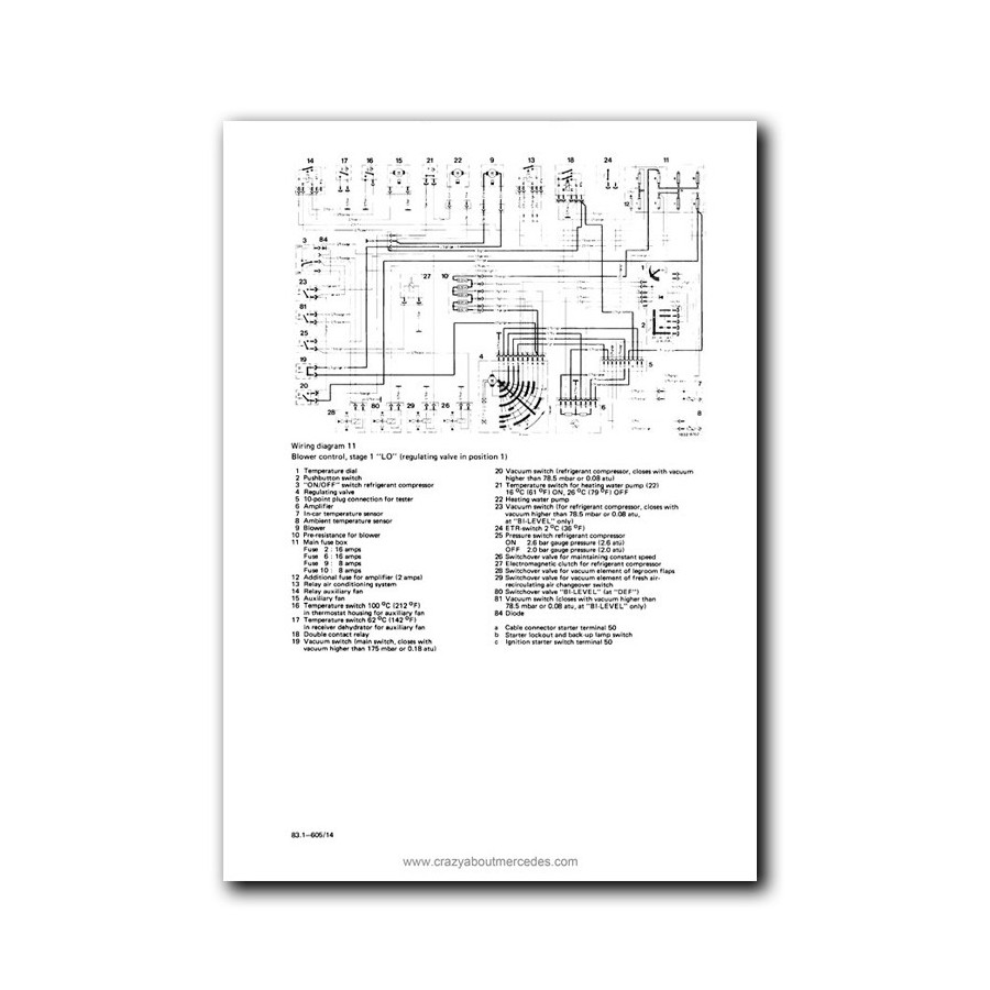 Mercedes Benz Service Manual  Heating, Air Conditioning, Automatic Climate Control Model 107