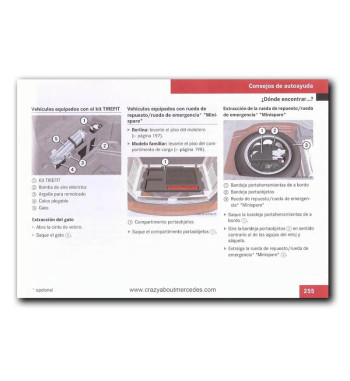 Mercedes-Benz Clase C W204 | Kit TIREFIT, rueda de emergencia y herramientas