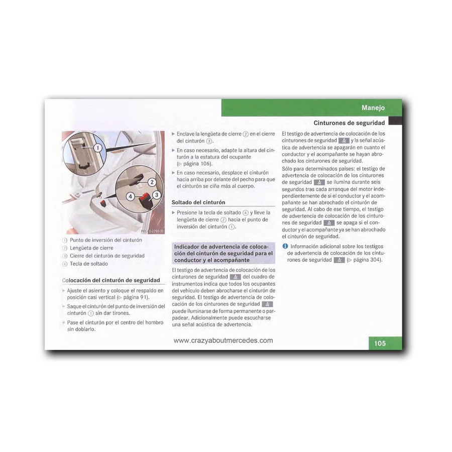 Mercedes Benz C 320 CDI | Instrucciones de Servicio Clase C | W204