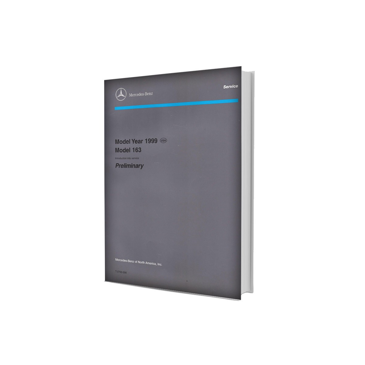 Mercedes-Benz Model 163 1999 USA | Portada del manual preliminar