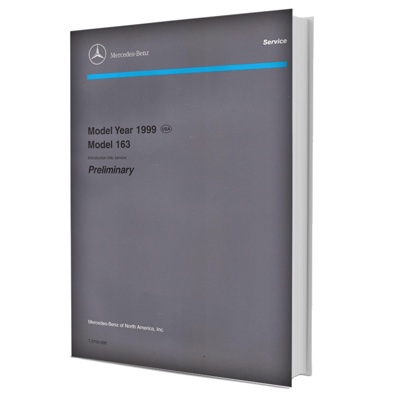 Mercedes-Benz Model 163 1999 USA | Portada del manual preliminar