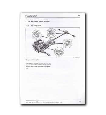 Mercedes-Benz Model 163 1999 USA | Árbol de transmisión del Mercedes-Benz ML W163