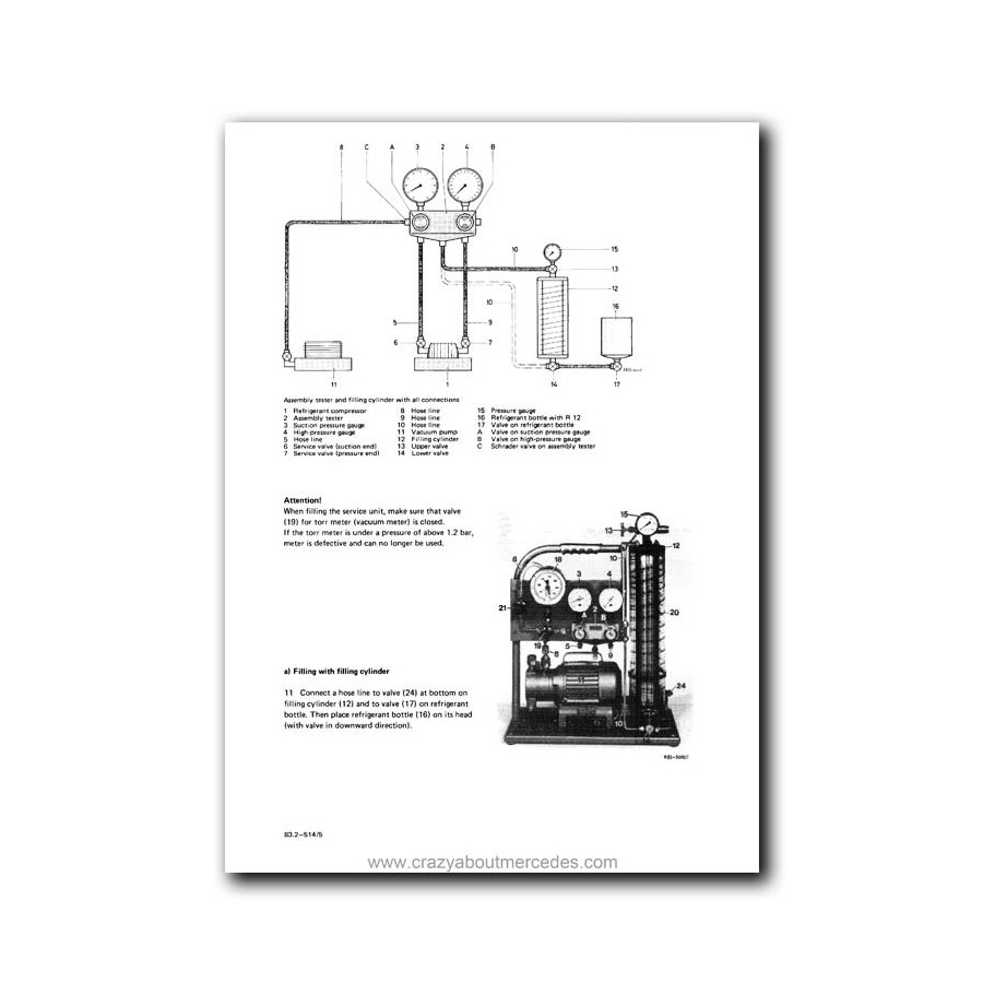 Mercedes Benz Service Manual Air Conditioning System Series 114-115