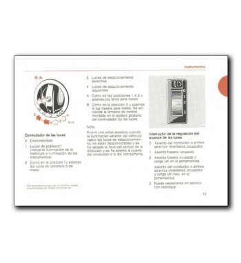 Mercedes Benz 280 SL Manual Instrucciones de Servicio R107