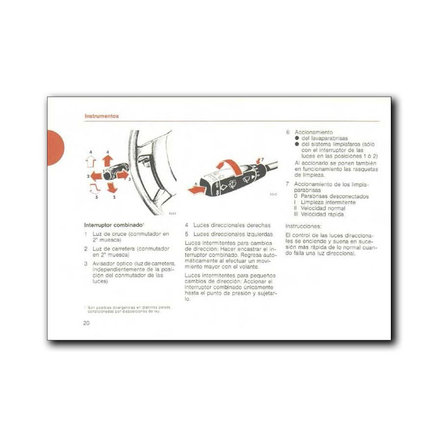 Mercedes Benz 500 SL Manual Instrucciones de Servicio R107