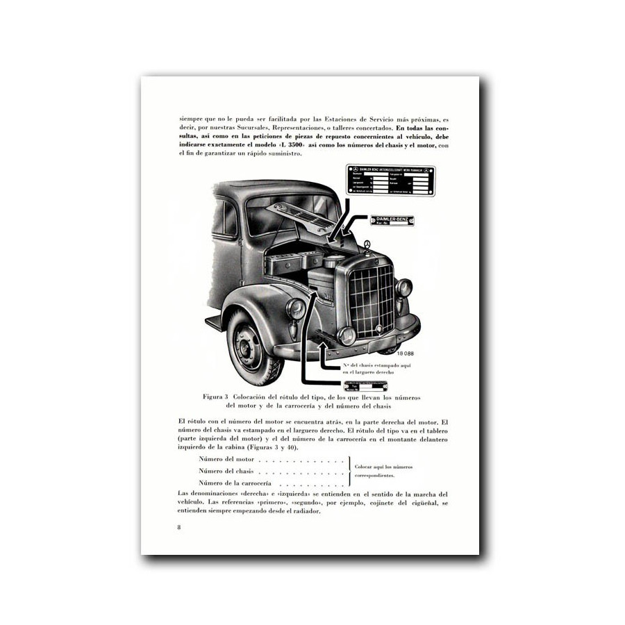 Mercedes Benz Tipo L 3500 Instrucciones para el Servicio