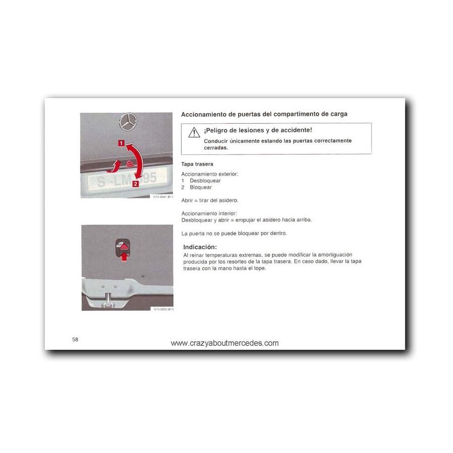 Mercedes Benz Vito 108 D | Instrucciones de Servicio | W638