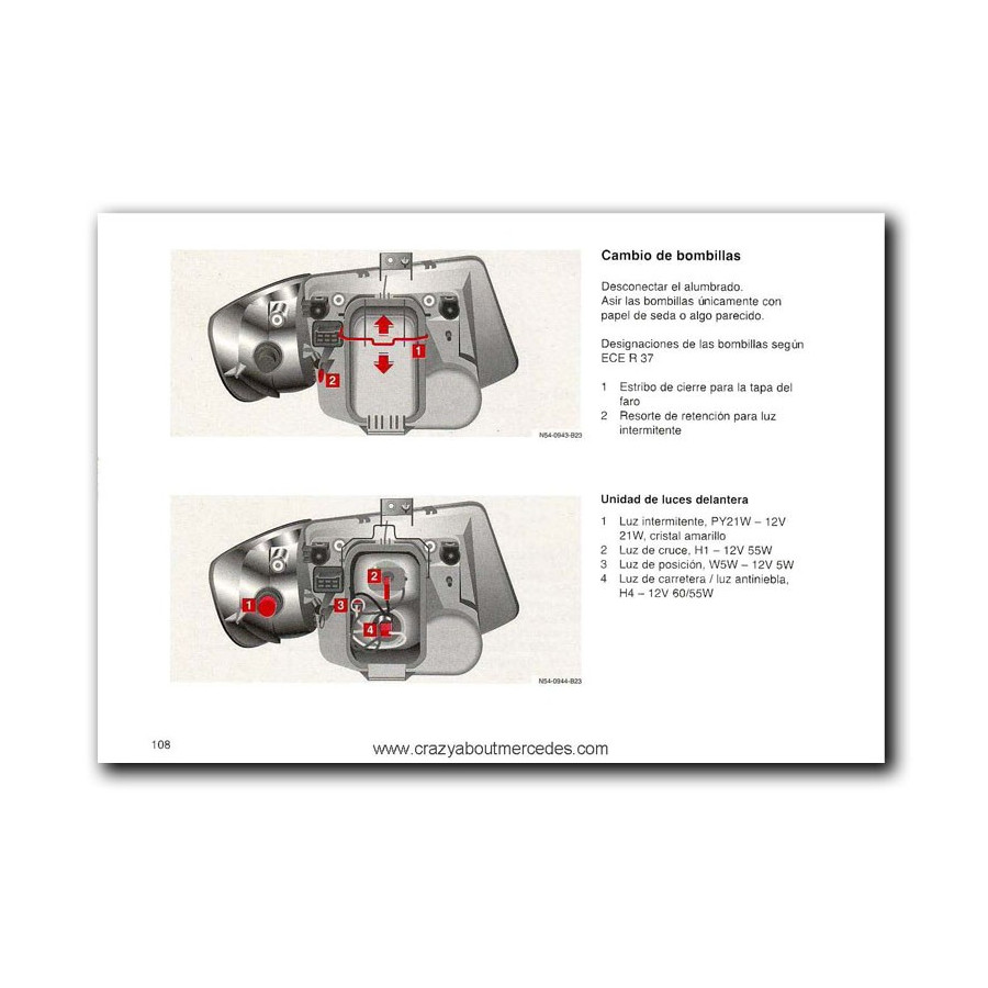 Mercedes Benz Vito 108 D | Instrucciones de Servicio | W638