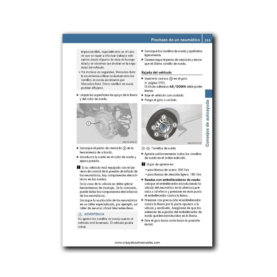 Mercedes Benz Viano CDI 2.2 | Instrucciones de Servicio | W639