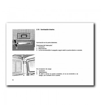 Mercedes Benz MB 100 | Manual Instrucciones de Servicio | W631 | Iluminación interior