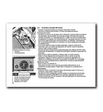 Mercedes-Benz MB 100 D - MB 180 D W631 | Arranque y parada del motor