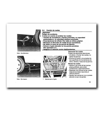 Mercedes-Benz MB 100 D - MB 180 D W631 | Cambio de ruedas