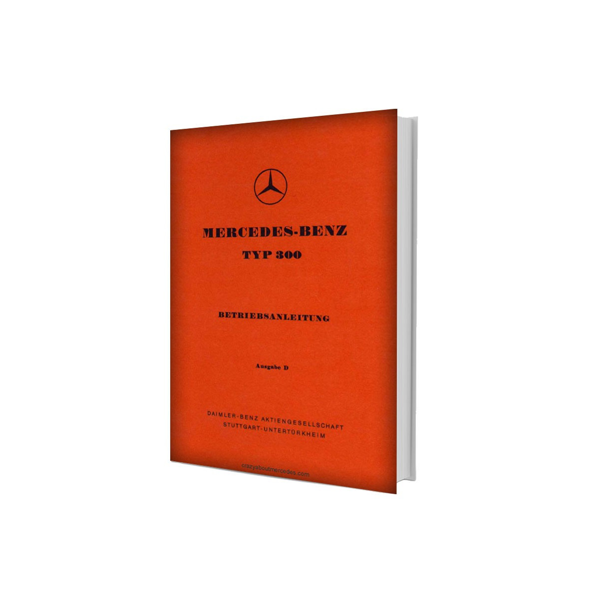 Mercedes-Benz Typ 300 W186 Adenauer | Portada de Betriebsanleitung