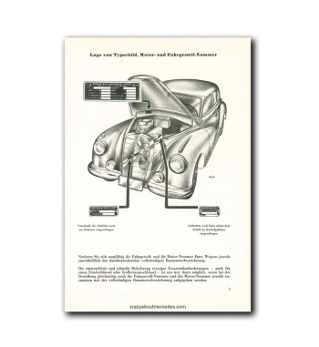 Mercedes-Benz Typ 300 W186 Adenauer | Vehicle and engine identification