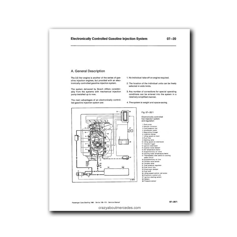 Mercedes Benz Service Manual Passenger Cars Starting 1968 Series 108, 109, 111, 113. Maintenance, Tuning, Unit Replacement